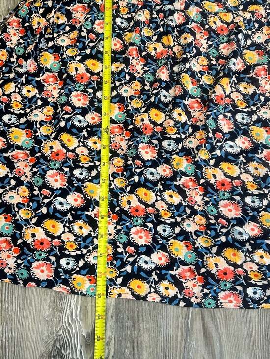 LOFT Floral Side-Tie Henley Mini Dress Size Medium - Picture 2 of 4